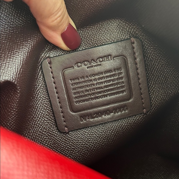 Coach Dark Brown and Red Tote Bag - Picture 2 of 4